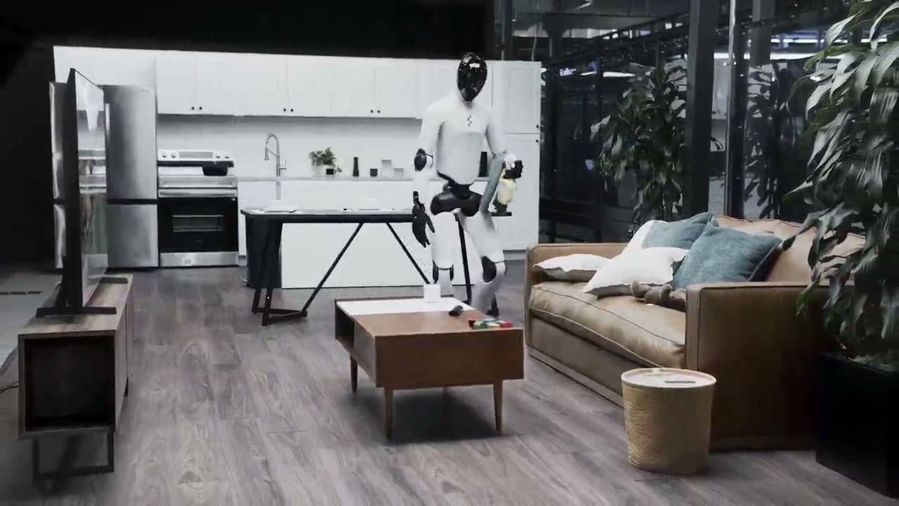 Figure Helix 02 robot tidying a living room